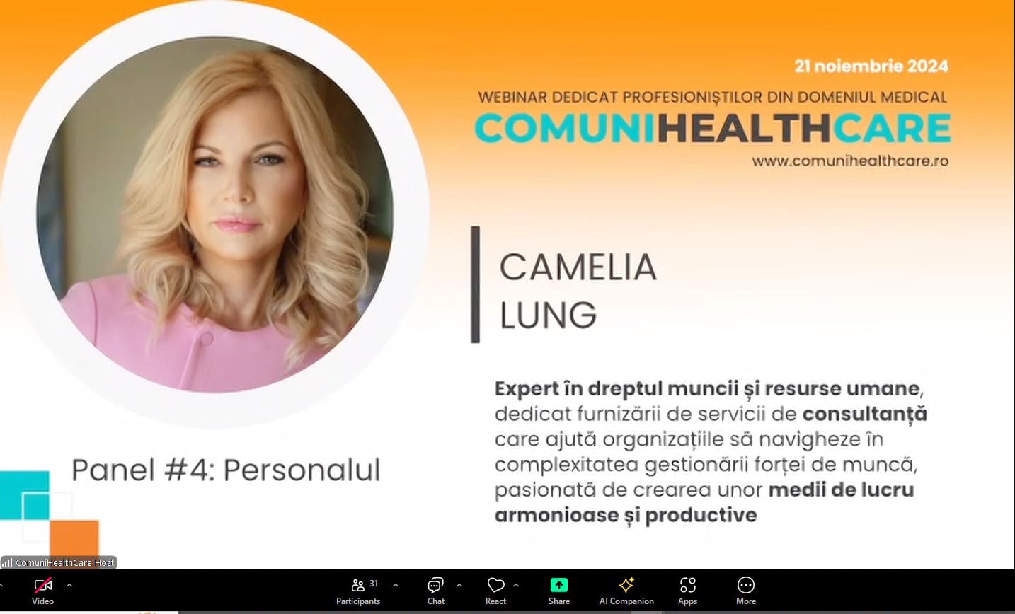 Webinar ComuniHealthCare 21 noiembrie 2024