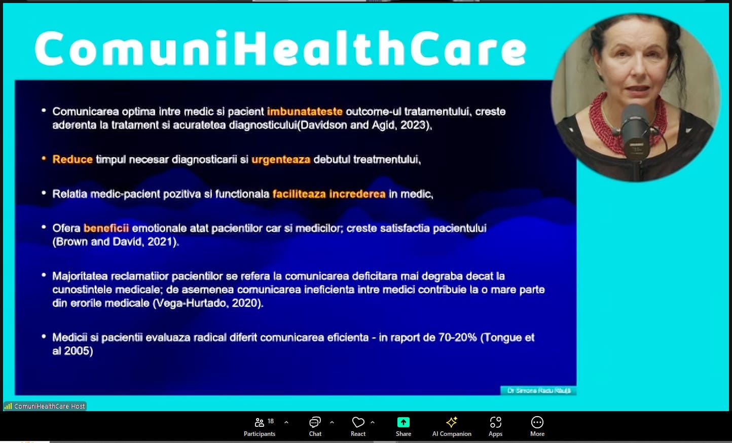 Webinar ComuniHealthCare 21 noiembrie 2024