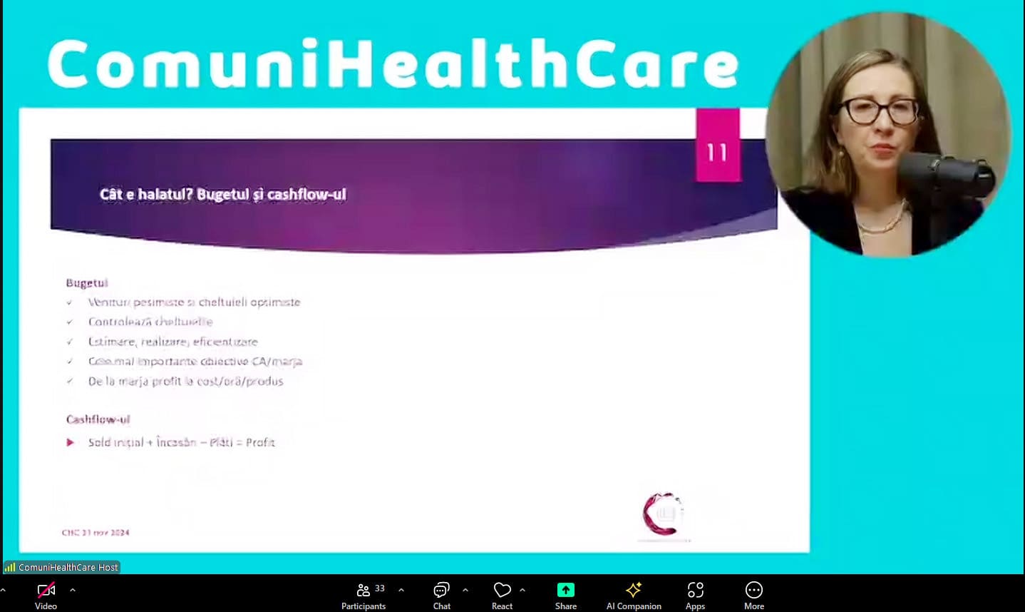 Webinar ComuniHealthCare 21 noiembrie 2024